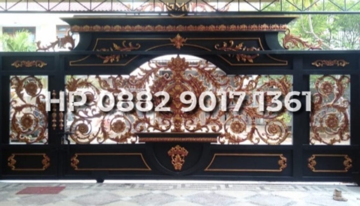 pintu pagar klasik - 012 pagar besi tempa